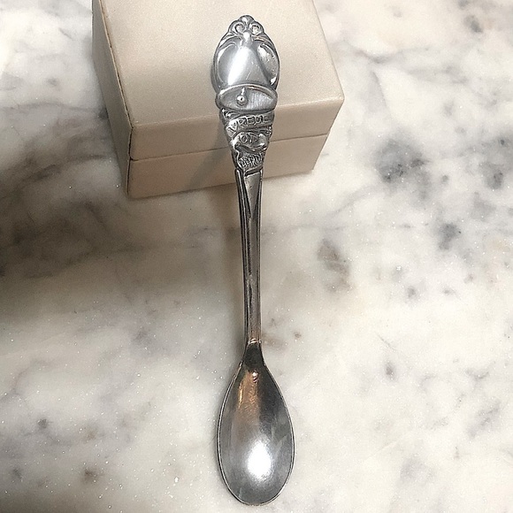 vtg Dutch Silver plate Christmas Tree Bell Souvenir Spoon Vrede Op Aarde 4.6” - Picture 2 of 5